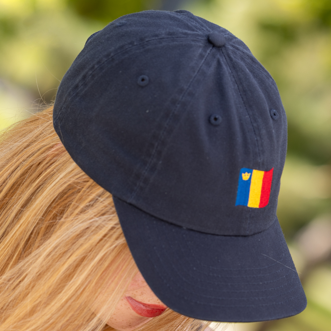 Flag cap displayed on model