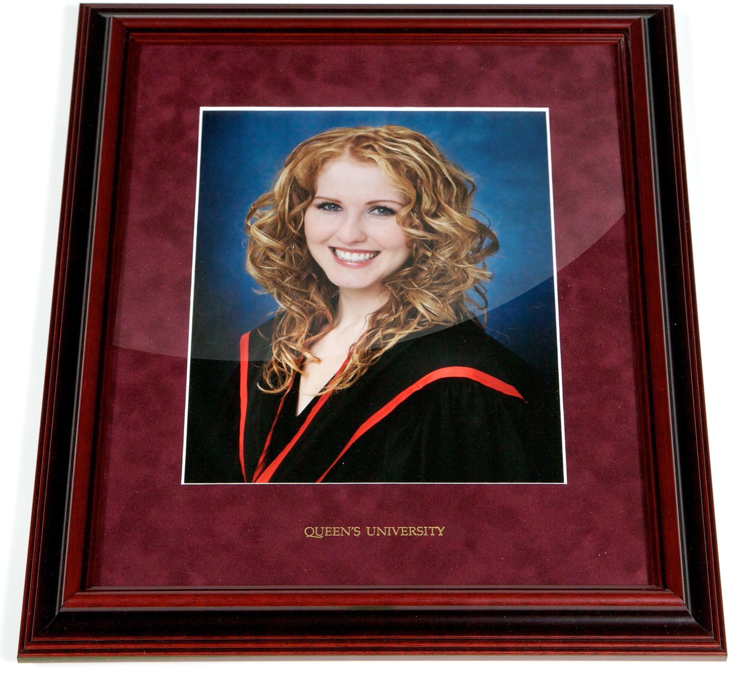 #6 Diplomat Satin Plus Frame with Suede Mat in red with picture
