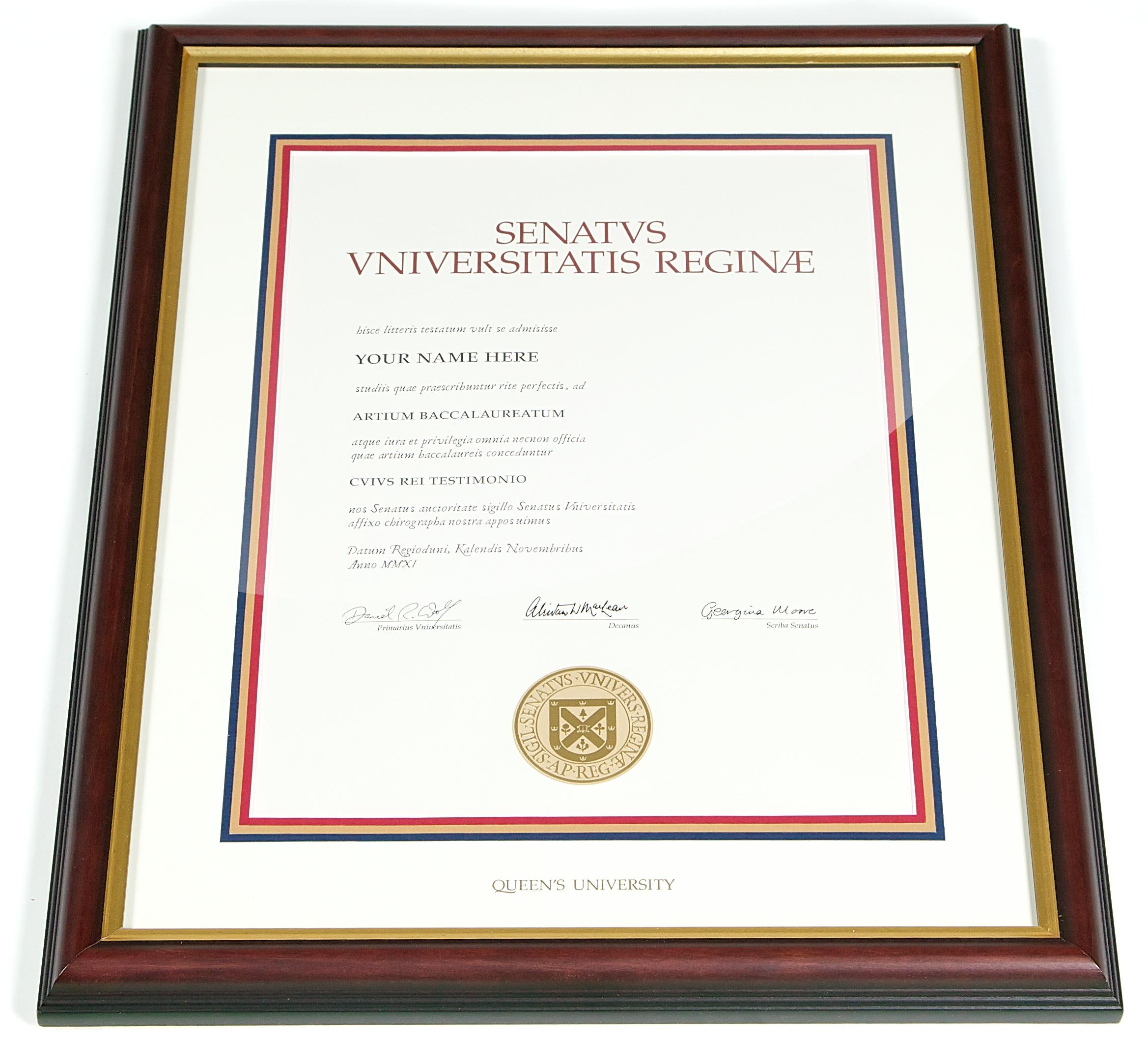 #5 Bostonian Frame with diploma